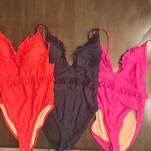 J Crew Women’s swimsuits size 8 lot of 3